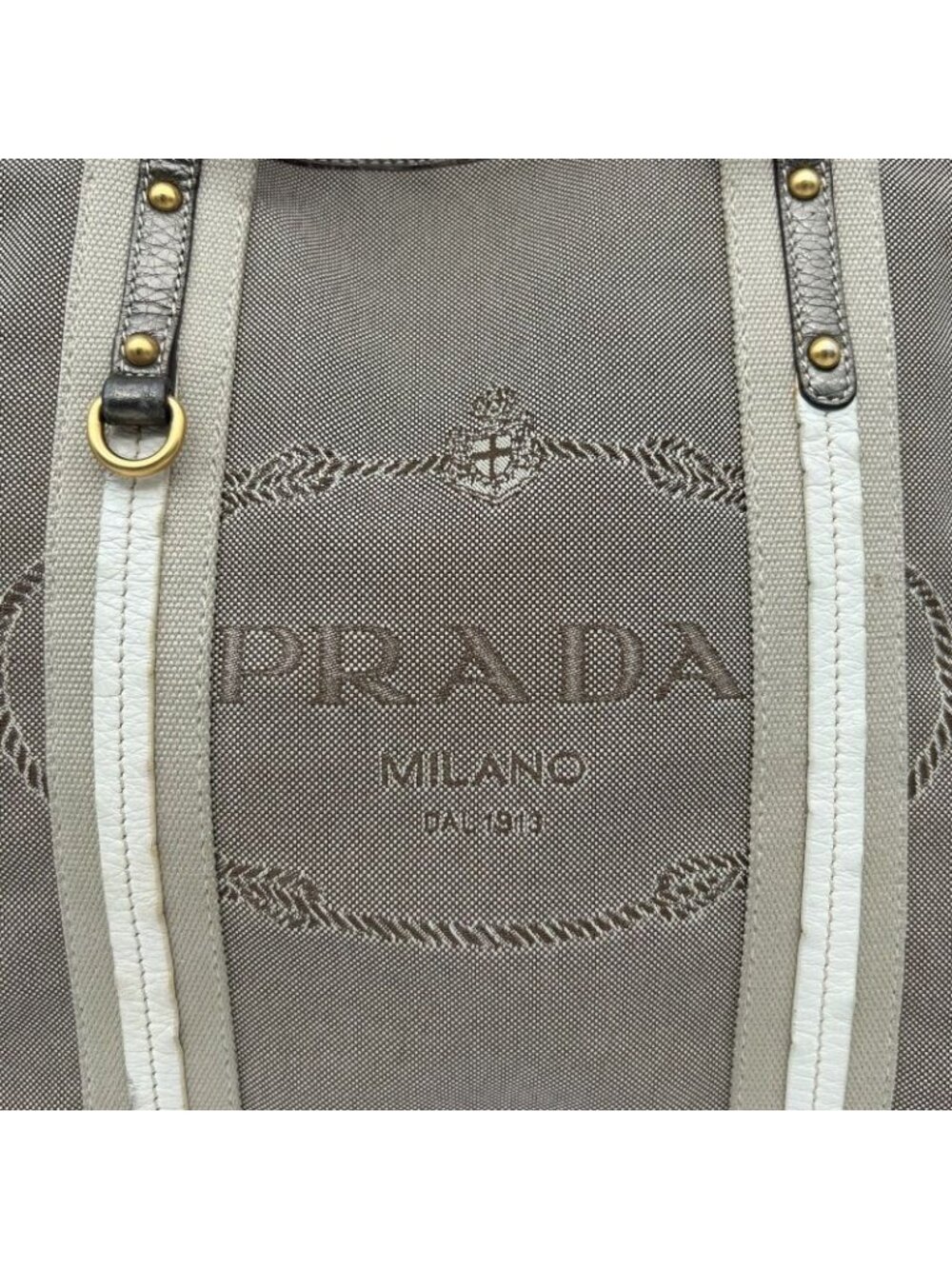 Prada Jacquard Tote Totes Gold - Picture 6 of 16